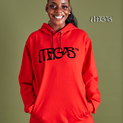 girl on hooded sweatshirt gown smiling