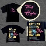 Megas Think Higher tshirt details