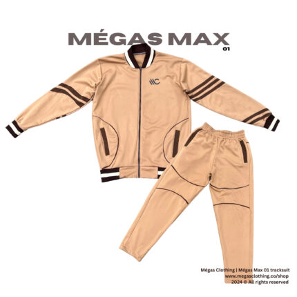 Megas Max 01 tracksuit front of jacket and pants trouser