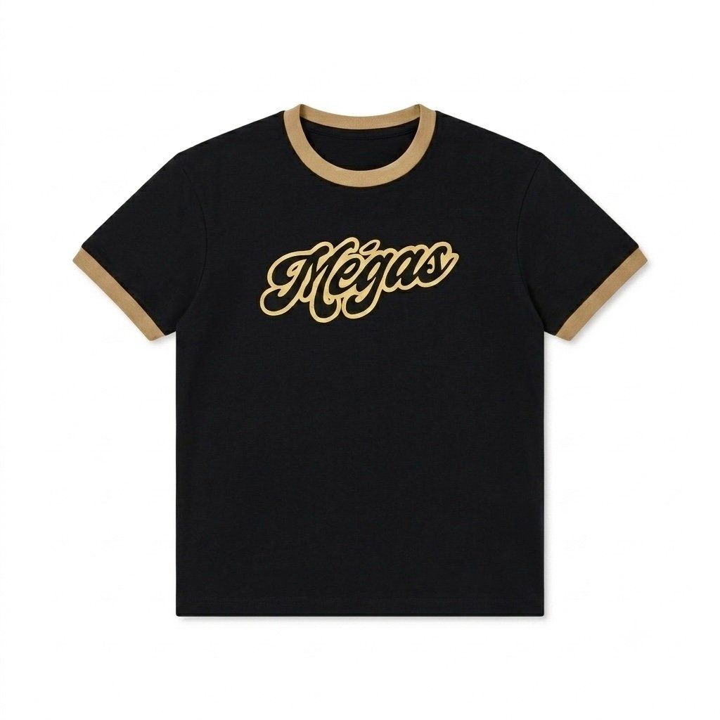img_2904 Mégas Black and Beige fitted tee - Image 1